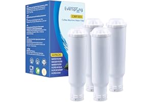 Filtre à café certifié TÜV SÜD, compatible avec Krups F088 Melitta Pro, compatible avec de nombreux modèles AEG, Bosch, Siemens, Nivona, Melitta 4 pièces d'EVERSPRING
