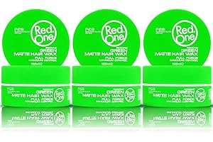 RedOne Cera opaca per capelli verde 3 x 150 ml | aspetto opaco | No Shine l Wax | Ultra Hold | Cera per capelli uomo e donna | profumo di cocco | massimo controllo