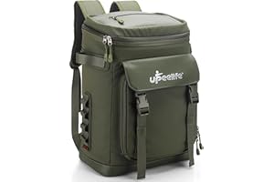 Upeelife Grand Sac a Dos Isotherme avec Ruban De Fixation pour Couverture De Pique-Nique, Sac Pique Nique Isotherme Glacière Sac à Dos pour Garder Les Aliments Au Chaud, Frais Pendant Ie