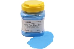 Craftplay Coloured Sand | Sand Art | 1 KG Tub | Free Flowing Sand | Light Blue
