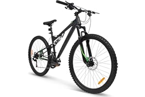 Huffy Marker Full Suspension Mountain Bike Boys or Girls MTB Ages 13+ - 21 Speed - Disc Brakes- 24" 26" 27.5"
