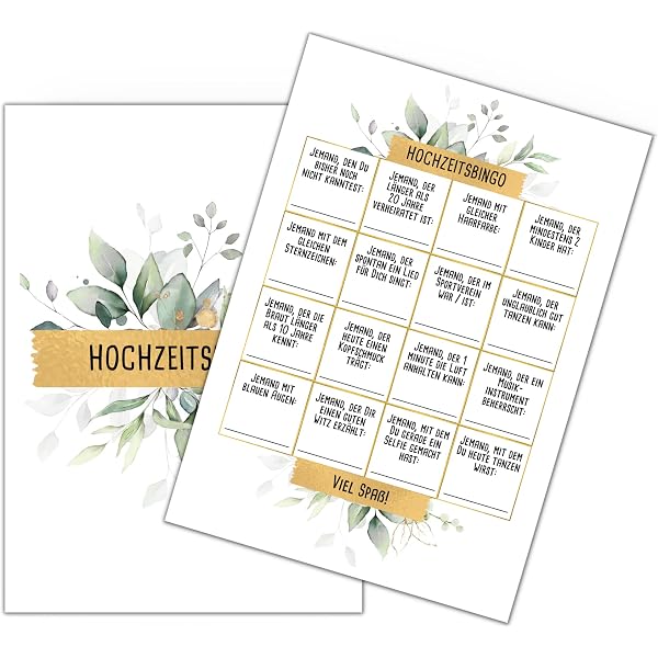Printed Party Bridal Shower Bingo - 50 Karten Mit Eukalyptus-Design, Lustiges Geschenk-Ratespiel Für Die Brautdusche