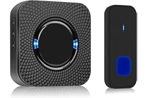 TENEVEAMO Timbre inalámbrico, Alcance de 1000 Metros, 55 Tonos de Timbre, Resistente al Agua IP55