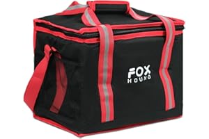 Foxhound Delivery Bags for Hot Food - 35L Thermal Bags for Hot Food Delivery, 37x30x27cm Food delivery Bag for Restaurants, Takeaway, Uber Eats Delivery Bag, Deliveroo Bags - Red