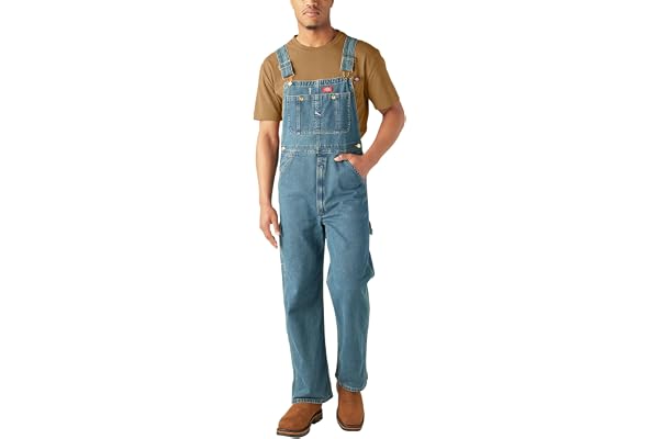 Dickies Indigo Bib Overalls, MEDIUM HERITAGE TINT, 34 30