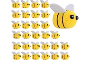 Lonimia Ape Mini feltro, 30 pezzi, piccole api in feltro, decorazione per artigianato fai da te