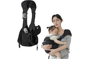 GODNEEI Baby Carrier Anti-Reclining Baby Waist Stool High Waist Support Design Suitable for Babies Under 25 KG, Suitable for Children Aged 1-4 Years Old (Black)