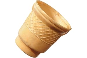 Bazko Waffelbecher Groß | halbsüße Eiswaffeln 7,8 cm / 7,5 cm | 192 Stück | knusprige Eiswaffel Softeisbecher | Eisbecher für Gelato, Sorbet | vegan