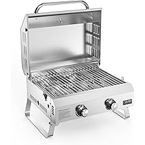 Onlyfire 2-Burner Tabletop Portable Gas BBQ, Outdoor Gas Barbecue
