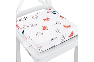 Child Booster Seat Booster Seat Child 32 x 32 x 8 cm - Seat Cushion for Toddlers at Dining Table Chair Cushion and Baby Seat Fox