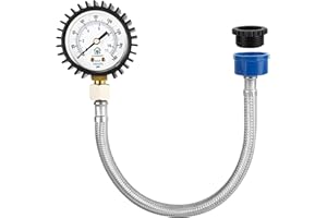 STOWBERRY Mains Water Pressure Gauge - 0-11 Bar / 0-160 PSI – Mains Water Supply Pressure Test Gauge with Hose Tap Connector – Plumbing Tool for Home, Garden & Irrigation System Monitoring