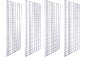 CCCYMM 4 Pcs Grid Divider Tray Egg Crate Louvre Aquarium Fish Tank Bottom Isolation,White