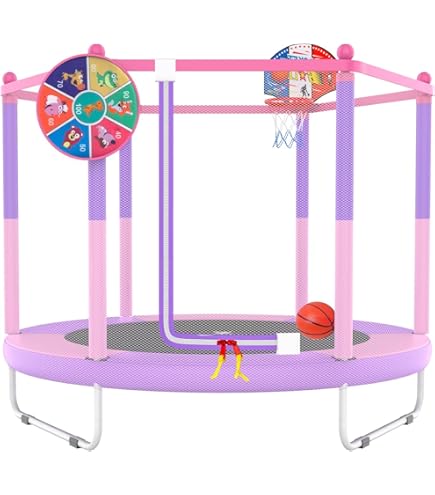 Wendeway Trampoline 14FT Pour Enfants Avec Filet De Sécurité Intérieur
