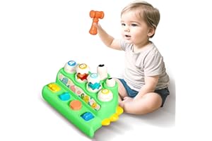 BASAMOU Juguetes Niños 1 Año Pop Up Animales Juguetes Montessori Bebés 6-18 Meses, Juego Educadivo Niños Niñas para el Desarrollo Temprano con Botones, Regalos Bebes 1 2 3 Años para Cumpleaños Navidad