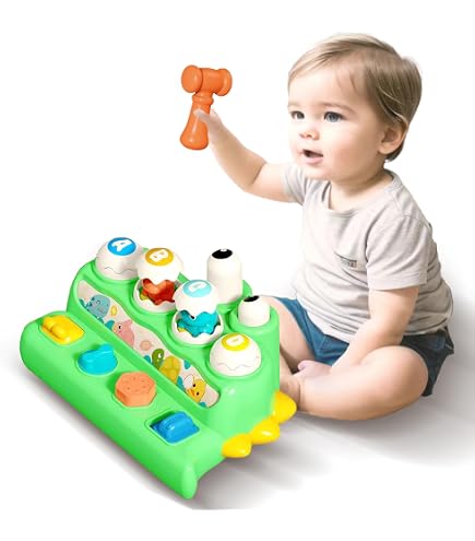 Jouet Pop-up Dinosaures Montessori – Pour Bébés 12 à 36 Mois – Développe Motricité Et Reconnaissance Des Couleurs – Cadeau Anniversaire Fille Garçon