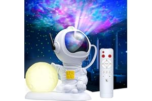 MIDTOY Astronauta Proyector Galaxy, Proyector Estrellas Techo con Luz Nocturna Infantil, 9 Modos, 360° Rotación, Mando a Distancia, Lampara Luna para Decoracion Hogar, Regalos para Niños y Adultos