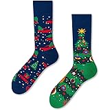 Many Mornings Unisex Xmas Tree Mismatched Socken
