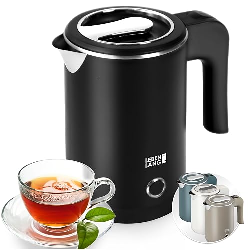 LEBENLANG Reise-Wasserkocher Edelstahl, 0,5 L