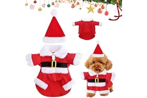 NYZQIW Costume Natalizio Cani,Vestiti di Natale per Cane,Natale Animale Domestico Costume,Vestiti Natale Gatto Cane,Cane Babbo Natale Vestiti per Cani di Piccola e Grande Taglia e Gatti. (L)