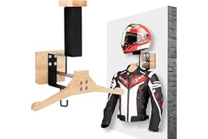 MIDINGCHAI Support Casque Moto, Porte Casque Moto Mural pour Accrocher Le Casque et la Veste de Moto au Mur, Support Mural pour Gilet Tactique
