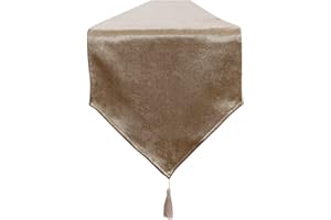 BALCONY & FALCON Camino de Mesa con Borlas Corredor Impermeable de Mesa Camino para Mesa de Cocina por Navidad Restaurante Fiesta Boda