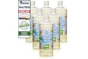 KieselGreen Bioethanolo 6 x 1 litro con Fragranza per Caminetto a Etanolo – Bio-etanolo profumato per Ambienti, molte Fragranze - Profumo per Caminetto a bioetanolo da Interno o da Tavolo M