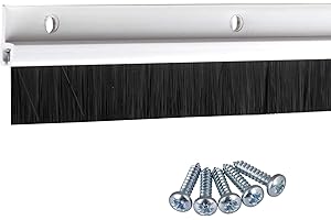 Buy It Better Door Bottom Draught Excluder Brush Strip Sweep Seal 5 Pack White PVC