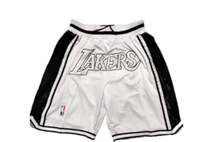 FANGER Pantaloncini da Basket Celtics Sport per Il Tempo Libero all'aperto Asciugatura Rapida Running Training Shorts con Zip Pocket Ricamo Mesh Retro Sports Shorts