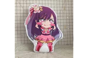 Xinchangda Oshi no Ko Oreiller en peluche, personnage animé Hoshino Ai/Hoshino Akuamarin doux et mignon imprimé personnage en peluche, cadeau d'anniversaire pour fille et garçon