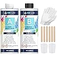 INK LAB Resin Kit, 960ml/32oz Epoxy Resin Kit for Beginners, 1:1 Ratio Crystal Clear Resin Starter Kits with Measuring Cups, Gloves and Sticks