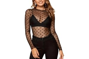 Nättopp damer, sexig topp, glitter, nättopp, transparent blus, långärmad transparent spets, sheer, nätblus för fest, klubb, f