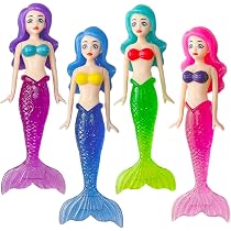 LUCKIUP 8 Sirenas Luminosas De Buceo - Juguetes Acuáticos Para Piscina Y Bañera, Brillan En La Oscuridad