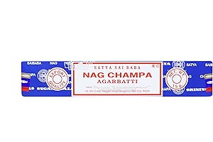 LA CASA DEGLI INCENSI Nag Champa - Bastoncini di incenso Satya Sai Baba - 15g (10-12 Sticks) - Arrotolati a mano in India - Per Meditazione e Yoga