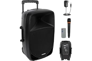 Pyle PSBT125A mobil PA anläggning batteri woofer 30 cm (12 tum) USB MP3 Bluetooth 1 x trådlösa mikrofoner 1 200 W