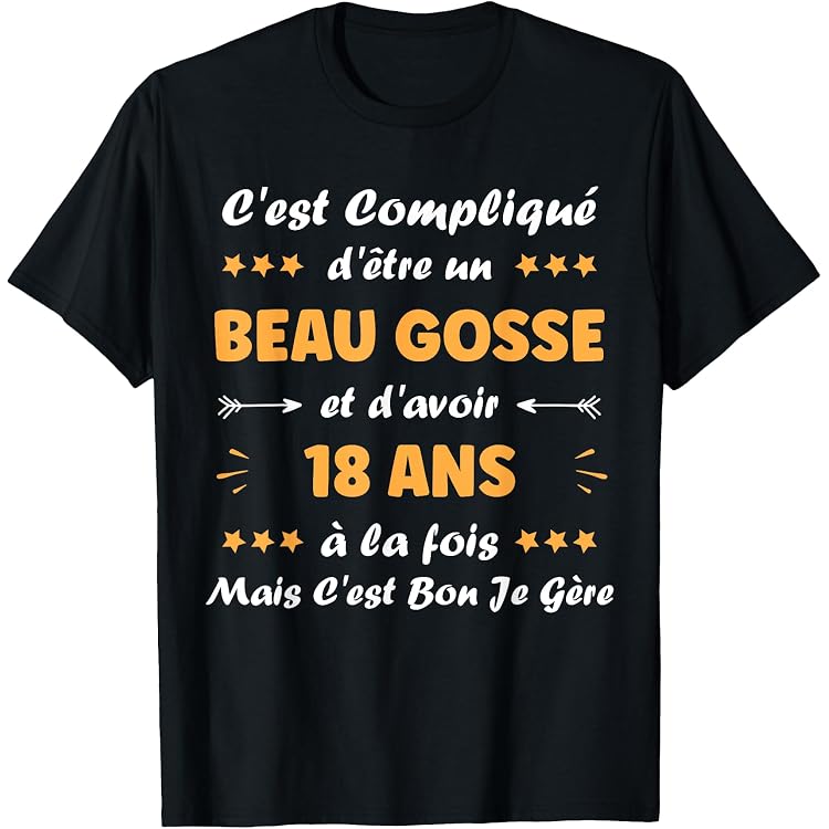 T-shirt Anniversaire 18 Ans 'Août 2007' - Cadeau Cool Pour Fille/femme Née En 2007 - Coupe Classique Légère - 9