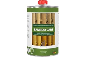 DE-COmmerce 1 Litro Bambusöl Bamboo Care Incolore per Recinzione bambù Esterno I Witterungsbeständiges Olio di Cura Legno su Leinölbasis Vernice Chiara Bambuspflege Lino