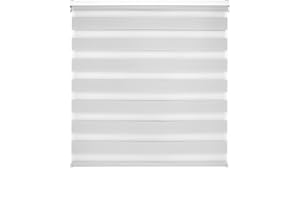 Blindecor Lira tenda a rullo giorno e notte, colore Argento grigio, tenda per interni 80 x 180 cm (Larghezza x Altezza) | Dimensioni del tessuto 77 x 175 cm. Eleganti tende giorno e notte