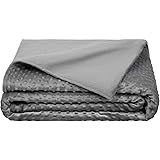 5 STARS UNITED Weighted Blanket Cover - King Size 152 x 203 cm Grey - JUST COVER - Removable Duvet Covers for Heavy Blankets 