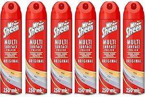 Mr Sheen (ORIGINAL) -Multi-Surface Polish- Aerosol, 250ml (PACK OF 6)