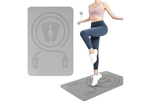 JINGLING Tappetino per saltare da 8 mm, con corda per saltare da 8 mm, cuscinetto ammortizzante, resistente per la palestra a casa, per danza, fitness, yoga