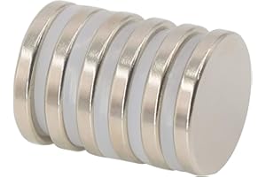 Magnetpro 6 Pezzi magneti al neodimio 6 kg Forza 25 mm x 3 mm