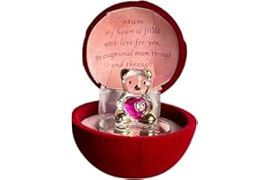 Thorness Glass Bear in Gift Box for a Special Mum Through and Through | Gift for Mother | Mummy | Mother’s Day | Gift for Mum from Daughter or Son