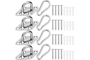 Swpeet Lot de 40 crochets à visser M5 en acier inoxydable de qualité supérieure - Avec crochets en forme de losange - Vis avec tube d'expansion en plastique - Crochets de plafond pour activités