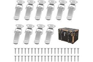VEUWOLM 10 Stück Edelstahl Spannverschluss Verschluss,Kistenverschluss Kappenschloss Mit Schrauben,Hebelverschluss, Verschlussriegel 56mm, Verschluss Eisenwaren Haspe für Case Box, Toolbox, Schrank, Truhe