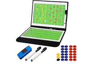 Kuiji Taktiktafel Fußball - Tragbar Taktikmappe Taktiktafel Fussball Trainermappe Trainingszubehör Coach Board Trainer Geschenke