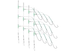 Rodeel 8PCS / 6PCS / 4PCS Sea Fishing Rigs Pulley Rigs,Single Hook & Double Hook Multi Sizes