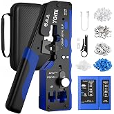YGiTK RJ45 Crimping Tool with Net Tester, Crimping Pliers | Network Tool Kit for CAT5, CAT5e, CAT6, CAT6a, CAT7, CAT7a, with