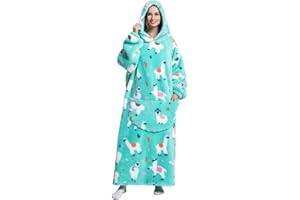 SHAMDON HOME COLLECTION Lange Hoodie Decke für Damen Herren, Tragbare Decke mit Ärmeln und Kapuze, Erwachsene Oversized XXL Riesen Übergroßer Warm Deckenpullover