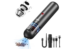 RUBOT Handheld Vacuum Cleaner, 8000Pa Car Vacuum Cleaner Cordless, Powerful Suction Portable Lightweight Hand Held Vacuum Cordless for Home/Office/Pet/Car (P05-Black)