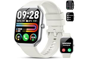 MOTAST Smartwatch Uomo Donna, 1.96" Orologio Smartwatch con Effettua/Risposta Chiamate, 112+ Sportive Smart Watch con Contapassi, Sonno/Cardiofrequenzimetro, IP68 Fitness Tracker per iOS Android, Bianco